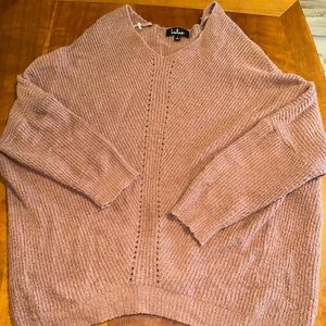 Lulu's Mauve Dolman Sleeve Knit Sweater